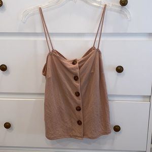 Topshop | Blush button down tank top (US 4)